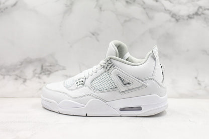 Nike Air Jordan 4 Retro Pure Version 2017 White Metallic Silver Sneakers