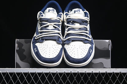 Travis Scott Fragment Design Nike Air Jordan 1 Low OG SP White Navy Sneakers