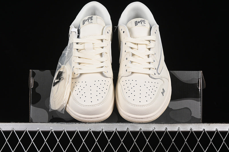 Nike Air Jordan 1 Low OG SP Off-White Travis Scott Fragment Design Grey White Sneakers