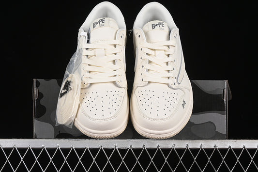 Nike Air Jordan 1 Low OG SP Off-White Travis Scott Fragment Design Grey White Sneakers