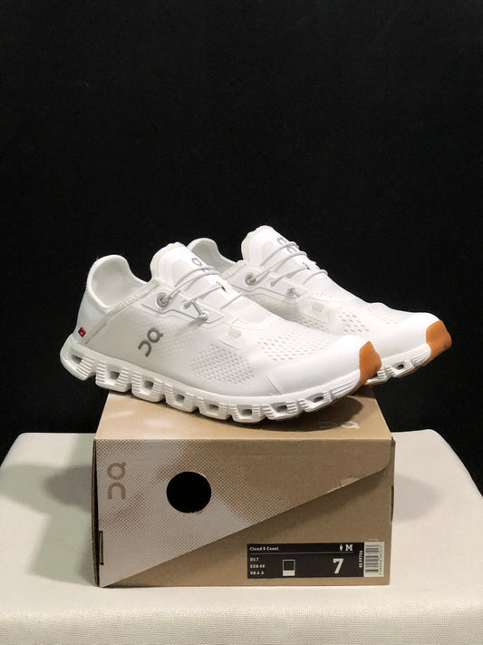 On Running Cloud 5 Coast Convenient And Breathable Running Shoes Pure White