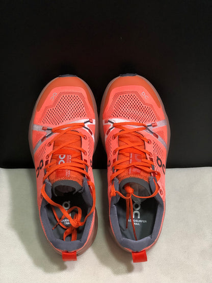 On Running Cloudsurfer Trail Orange Waterproof Comfortable And Breathable Running Shoes