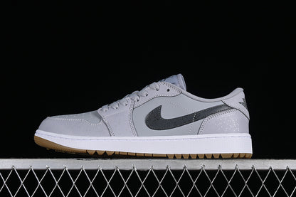 Nike Air Jordan 1 Low Wolf Grey White Gum Medium Brown Sole Sneakers