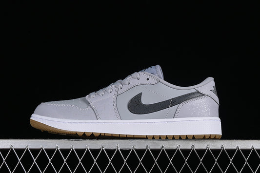 Nike Air Jordan 1 Low Wolf Grey White Gum Medium Brown Sole Sneakers