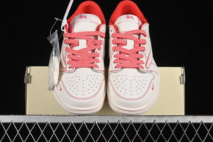 Nike Air Jordan 1 Low Travis Scott Fragment Design OG SP Red White Sneakers