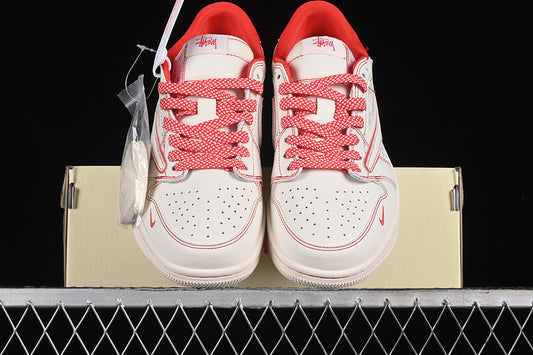 Nike Air Jordan 1 Low Travis Scott Fragment Design OG SP Red White Sneakers