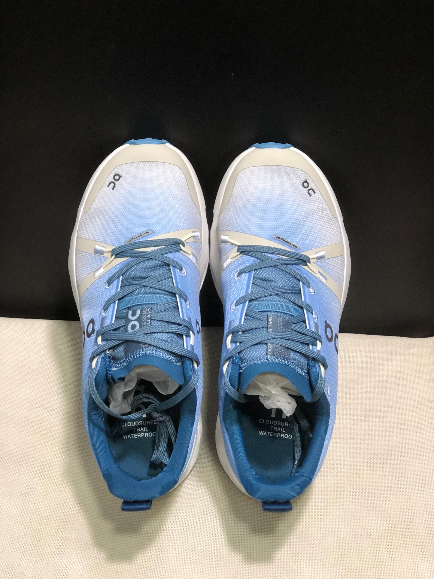 On Running Cloudsurfer Trail Waterproof Comfortable And Breathable Running Shoes Blue/White