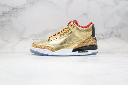 Nike Air Jordan 3 Retro Spike Lee Gold Oscars Sneakers Special Edition