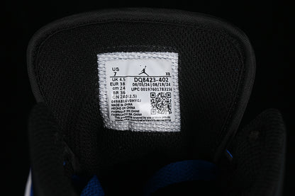 Nike Air Jordan 1 Mid Black White Blue Sneakers