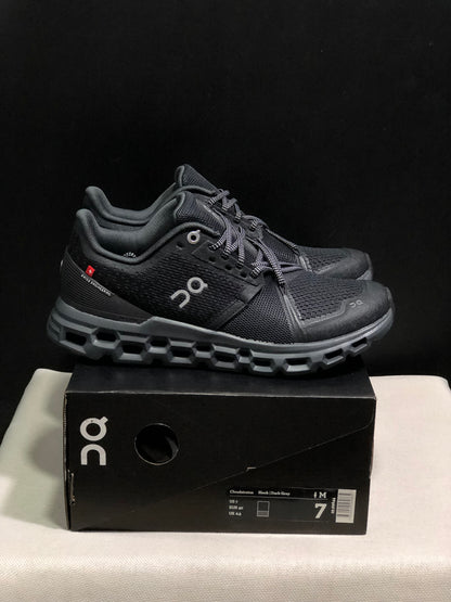 On Running Cloudstratus Shock-Absorbing And Breathable Running Shoes All Black