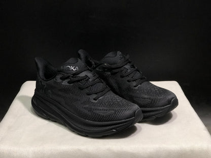 Hoka One One Clifton 9 Black Running Shoes Athletic Shoes Sneakers