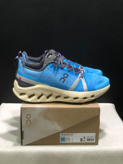 On Running Cloudsurfer Trail Waterproof Comfortable And Breathable Blue Running Shoes