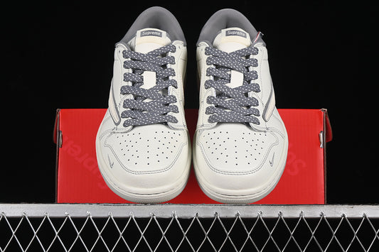 Nike Air Jordan 1 Low Travis Scott Fragment Design Supreme OG SP Grey White Sneakers