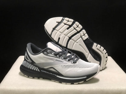 Brooks Adrenaline GTS 23 Shock-absorbing Wear-resistant Low-top Running Shoes Mushroom Grey