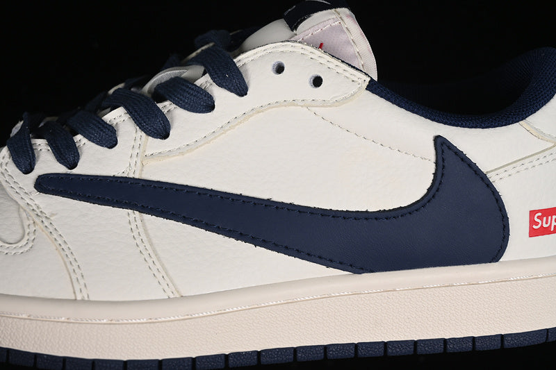 Nike Air Jordan 1 Low Off-White Travis Scott Fragment Design Supreme White Blue Sneakers