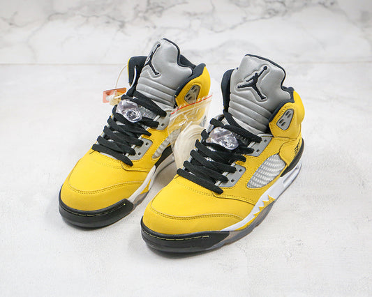 Nike Air Jordan 5 Retro T23 Tokyo Japan Limited Yellow Gray Sneakers
