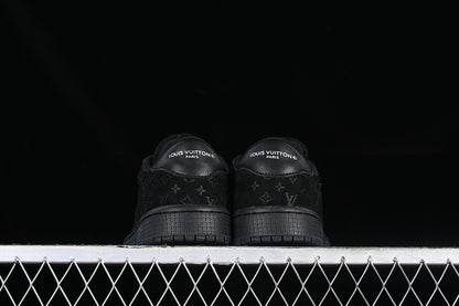 Travis Scott Nike Air Jordan 1 Low Louis Vuitton Pure Black Sneakers