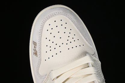 Nike Air Jordan 1 Low BAPE Coconut Milk Ash Sneakers
