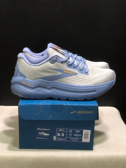 Brooks Ghost Max 2 Breathable Low-top Running Shoes Blue/Orange