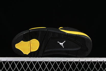 Nike Air Jordan 4 Retro Thunder Black Tour Yellow Sneakers