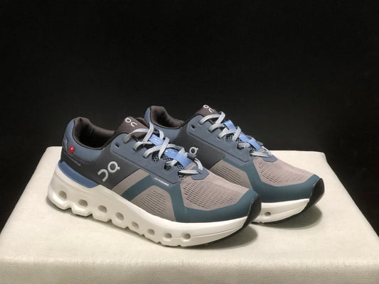 On Running Cloudrunner 2 Mesh Breathable Running Shoes Grey/Blue