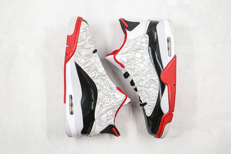 Nike Air Jordan Dub Zero White True Red Black Sneakers