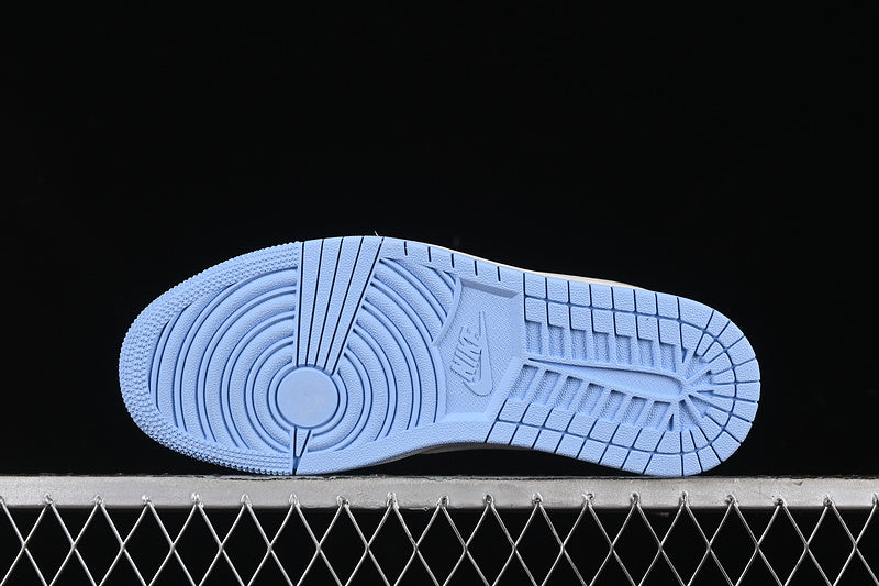 Nike Air Jordan 1 Low OG SP Off-White Travis Scott Fragment Design Light Blue Sole White Sneakers
