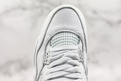 Nike Air Jordan 4 Retro Pure Version 2017 White Metallic Silver Sneakers