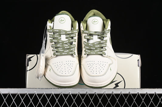 Nike Air Jordan 1 Low Off-White White Grass Green Sneakers