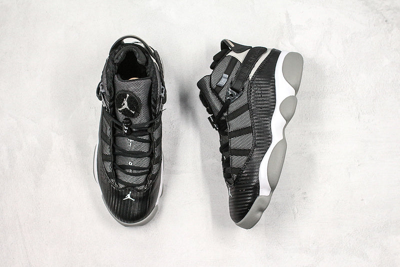 Nike Jordan 6 Rings Carbon Fiber Black Gray Sneakers