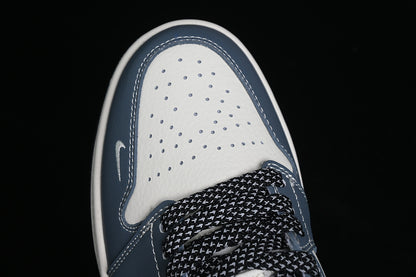 Nike Air Jordan 1 Low Grayish Blue Black White Sneakers