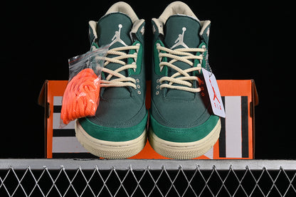 Nina Chanel Abney Nike Air Jordan 3 Retro Bicoastal Malachite Fossil Green Sneakers