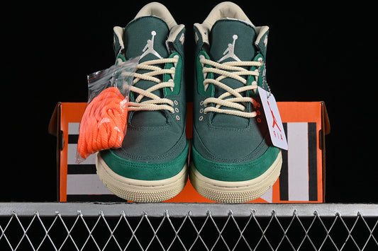 Nina Chanel Abney Nike Air Jordan 3 Retro Bicoastal Malachite Fossil Green Sneakers