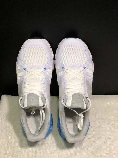 On Running Cloudflyer Shock-Absorbing Running Shoes White/Light Grey/Blue