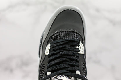 Nike Air Jordan 4 Retro Fear Black White Grey Sneakers