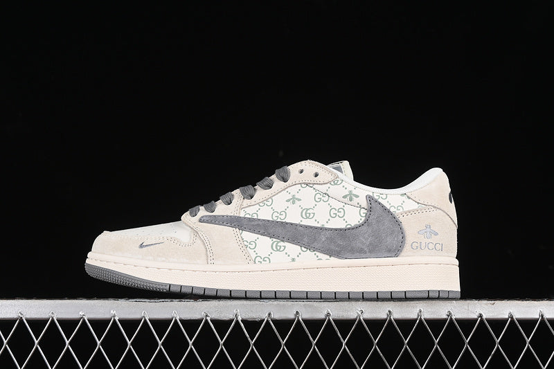 Nike Air Jordan 1 Low OG SP Travis Scott Fragment Design Grey Sole Cream Grey Sneakers