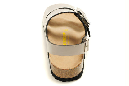 Birkenstock Two-Button Cream Matte Leather Casual Sandals