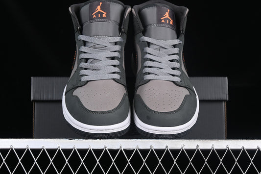 Nike Air Jordan 1 Mid SE Black Neutral Grey Sneakers