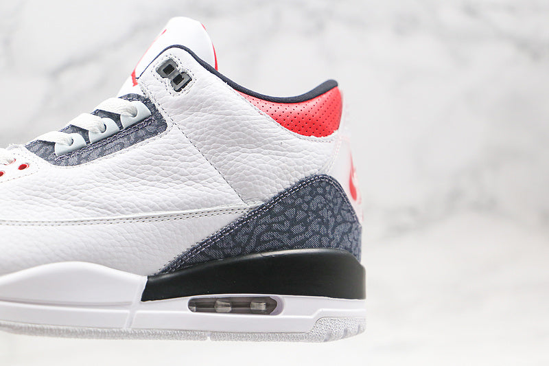 Nike Air Jordan 3 Retro SE-T CO JP Fire Red Denim Sneakers