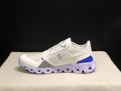 On Running Cloud X 3 AD Comfortable Wear-Resistant Training Shoes White/Light Purple