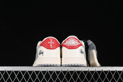 Travis Scott Fragment Design Nike Air Jordan 1 Low OG SP Grey White Casual Sneakers