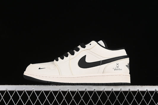Nike Air Jordan 1 Low Black Sole White Black Sneakers