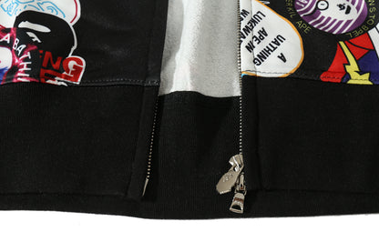 A Bathing Ape BAPE Badge LOGO Sticker Wind Splicing Hoodie