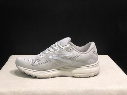 Brooks Ghost 15 Shock-absorbing Wear-resistant Low-top Running Shoes Light Gray