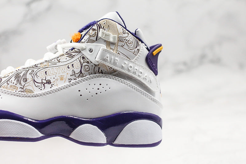 Nike Air Jordan 6 Rings White Purple Sneakers