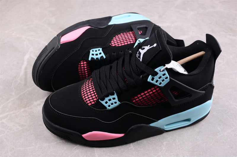 Nike Air Jordan 4 Retro Blue Pink Black Sneakers