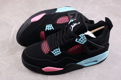 Nike Air Jordan 4 Retro Blue Pink Black Sneakers