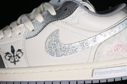 Nike Air Jordan 1 Low Vintage Grey Stealth White Sneakers