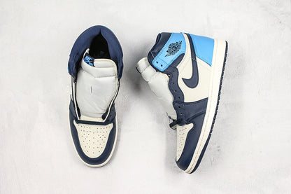 Nike Air Jordan 1 Retro High-Top Obsidian UNC 2019 Blue Sneakers