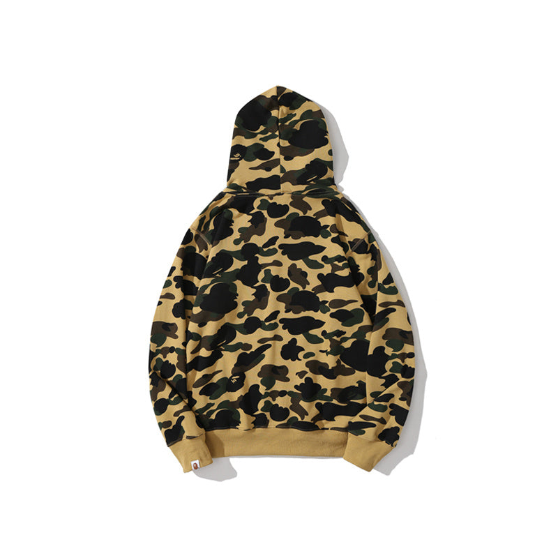 A Bathing Ape BAPE Camouflage Kangaroo Hoodie Yellow